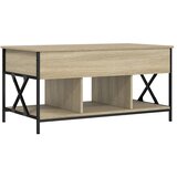  Stolić za kavu boja hrasta sonome 100x55x50 cm od drva i metala | shoptok.hr