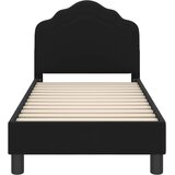  Okvir kreveta za malu djecu s naslonom Crna 70 x 140 cm Baršun | shoptok.hr