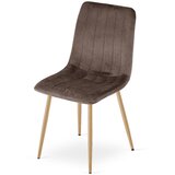 Lava stolica - tamnosmeđi baršun / noge od hrasta x 2 | shoptok.hr