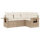  4-dijelni set vrtnih sofa s jastucima bež od poliratana | shoptok.hr