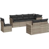  8-dijelni set vrtnih sofa od poliratana s jastucima svjetlosivi | shoptok.hr