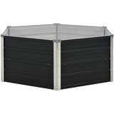  Povišena vrtna gredica antracit 129x129x45 cm pocinčani čelik | shoptok.hr