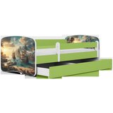  Drveni dječji krevet BROD s ladicom - 160x80 cm bijeli | shoptok.hr