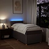 vidaXL Box spring postelja z vzmetnico temno rjav 90x190 cm blago, (21291864) | Shoptok.si