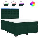  Krevet s oprugama i madracem tamnozeleni 140x190 cm baršunasti | shoptok.hr