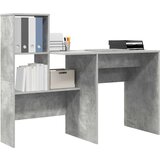 vidaXL Miza Betonsko siva 131.5 x 50 x 106.5 cm Konstruiran les | Shoptok.si