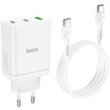 Hoco kućni punjač N33 2 x type c + usb a + kabal type c to type c pd QC3.0 3A 35W beli Cene