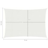 vidaXL Jedro za zaštitu od sunca 160 g/m² bijelo 3,5 x 5 m HDPE | shoptok.hr