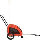 Prikolica za bicikl za ljubimce narančasto-siva tkanina/željezo | shoptok.hr