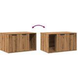 vidaXL Omara za mačje stranišče artisian hrast 80x50x45 cm inž. les | Shoptok.si