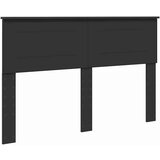 vidaXL Vzglavje z vzglavjem Črna Orehovina 140 cm Konstruiran les | Shoptok.si