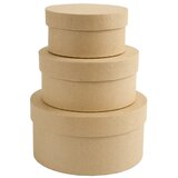  Set okruglih kartonskih škatel - 3 kom (set kartonskih škatel) | Shoptok.si