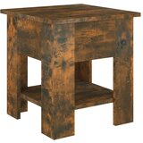 Furnova Klubska mizica dimljeni hrast 40x40x42 cm konstruiran les, (21915079) | Shoptok.si