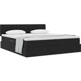  Postelja s shranjevanjem z vzmetnico Črna 90 x 200 cm, (5000100531) | Shoptok.si