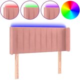 vidaXL LED posteljno vzglavje roza 93x16x78/88 cm žamet, (20951990) Cene