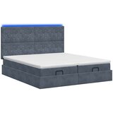  Krevet od pjene s madracem i LED-om Tamnosiva 200 x 200 cm | shoptok.hr