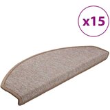  Otirači za stepenice 15 kom svijetlosmeđi 65 x 24 x 4 cm | shoptok.hr