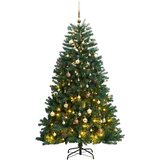  Umjetno božićno drvce 300 LED sa šarkama i kuglicama 180 cm | shoptok.hr