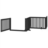 vidaXL Vrata za pse s vratašcima 8 panela sklopiva 640 cm drvo topole | shoptok.hr