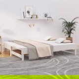 The Living Store Izvlečna dnevna postelja bela 2x(90x200) cm trdna borovina - Dnevna Postelja, (21508620) Cene