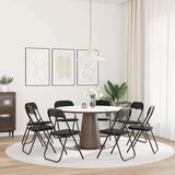  Zložljiva stolica 8 pcs Črna 48 x 44 x 78 cm Žamet, (5000296913) | Shoptok.si
