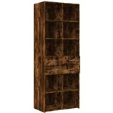 vidaXL Visoka omara dimljen 70x42,5x185 cm hrast inženirski les | Shoptok.si