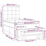 Box spring krevet s madracem ružičasti 100x200 cm baršunasti | shoptok.hr
