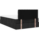  Otomanski okvir kreveta s madracem crni 120x200cm od tkanine | shoptok.hr