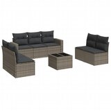  8-dijelni set vrtnih sofa od poliratana s jastucima sivi | shoptok.hr