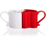  Romantični skodelici SRČEK – rdeča in bela - Froster - Dekliščina - Poroka - Dan žena | Shoptok.si