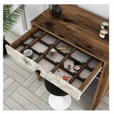 Hanah home lizbon mirror - walnut, white, marble walnutwhitemarble make-up table | ePonuda.com