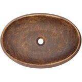 Nadgradni umivaonik smeđi ovalni 59x40x15 cm keramički | shoptok.hr