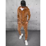 DStreet Men's camel velor tracksuit AX0719 | Shoptok.si