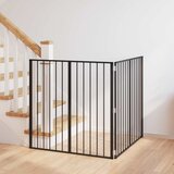  Vrata za pse 2 pcs Crna 100 x 100 cm Cinkani čelik | Shoptok.si