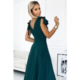 Numoco Long dress with neckline and tie at the shoulders | Shoptok.si