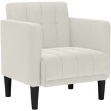 SOFA fotelja s naslonima za ruke krem boje 53 cm baršunasta | shoptok.hr