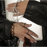 Nails Inc. NailingLife Press-On Nails umetni nohti odtenek Classic Kim Classic French Tip Square-Shaped 33 kos | Shoptok.si