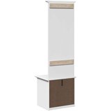 vidaXL Ormar za predsoblje s kukama "BODO" bijeli 50x40x157 cm | shoptok.hr