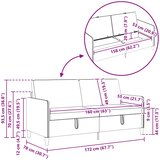 SOFA s pohranom Crna 172 x 78 x 87 cm Poliester | shoptok.hr