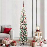 vidaXL Umestno božično drevo Zelena 210 cm PVC in Jeklo in Plastika | Shoptok.si