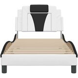  Okvir kreveta s uzglavljem crno-bijeli 80x200 cm umjetna koža | shoptok.hr
