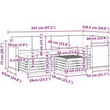  Set vanjskih sofa 6 kom. Prirodna i svjetlosiva | shoptok.hr