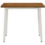  90 x 55 x 75 cm Čvrsto drvo akacije Prirodna i bijela - Prirodna i bijela 90 x 55 x 75 cm Četvrtasto | shoptok.hr