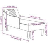  Počivalnik z desnim naslonom za roke črn žamet, (21824930) | Shoptok.si