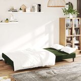 Kavč dvosed z ležiščem temno zelen žamet | Shoptok.si