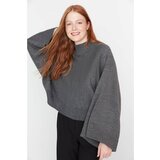 Trendyol Anthracite Bat Sleeve Knitwear Sweater Cene