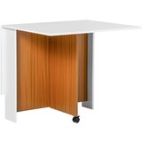 HOMCOM Sodobno oblikovana zložljiva jedilna miza s koleščki 120 × 80 × 73 cm, (20745579) Cene