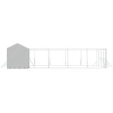 Vanjski kavez za pse s krovom srebrni 10 x 10 x 2,5 m čelični | shoptok.hr