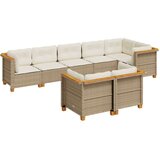 vidaXL 8-dijelni set vrtnih sofa od poliratana s jastucima bež | shoptok.hr