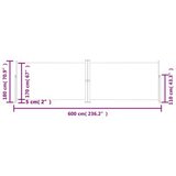 vidaXL Zložljiva stranska tenda Doppio antracitna 180x600 cm - | Shoptok.si